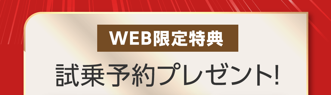 WEB限定特典試乗予約プレゼント!